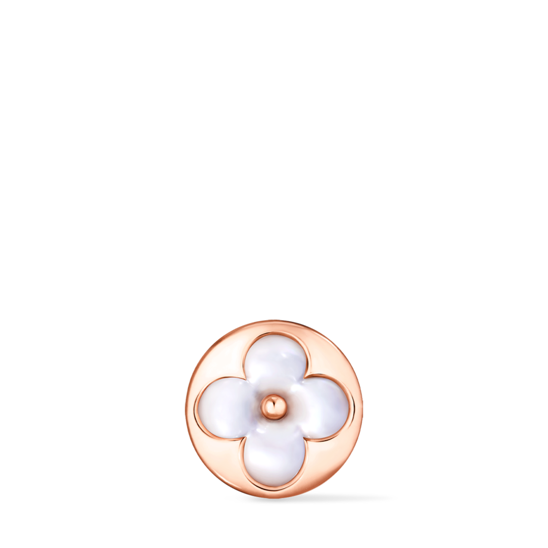 Color Blossom BB Sun Ear Stud, Pink Gold and White Mother-of-Pearl